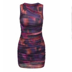 Tie Die sleeveless mini dress. Small. NWOT.